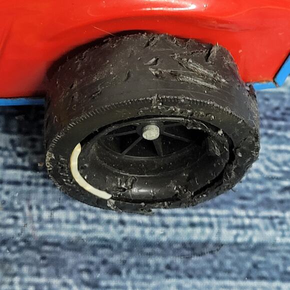 Vintage Nylint Grand Prix Special pressed steel Coupe race car red, white, blue - Picture 10 of 14